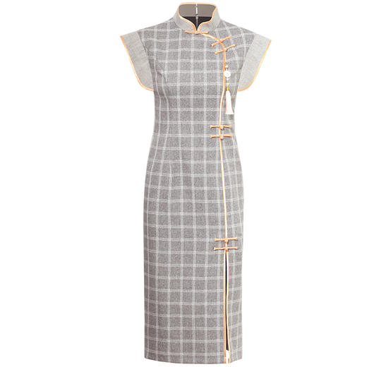 DLQ-2610新款优雅气质年轻款复古旗袍改良版连衣裙 商品图3