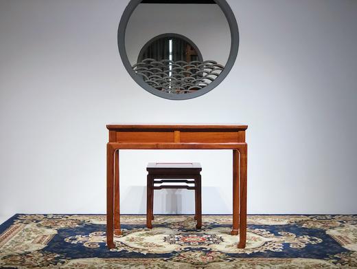 红桥红  家具严选  缅甸花梨（大果紫檀）  【88马蹄双抽小书桌组合】 商品图2