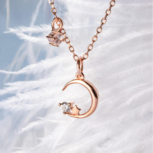 【宏艺珠宝】t星月光辉·银项链