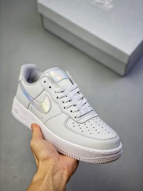 原楦原数据纸版#采用硬质优质皮革鞋面材质#内置全掌air sole气垫# 耐克 Nike Air Force 1 Low 浅蓝镭射