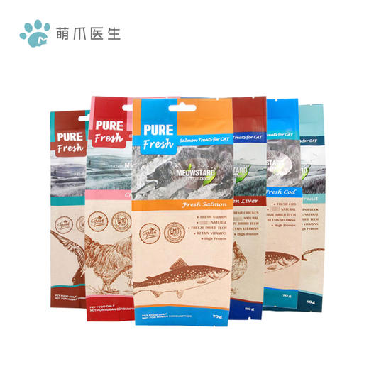 喵达 冻干 70g 6种口味 三文鱼 鳕鱼 鸡肉 鸡肝 鸭肉 鸭肝 商品图4