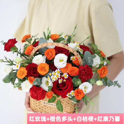 【女神】生日鲜花玫瑰花篮礼花送女生朋友爱人闺蜜领导长辈探望花店鲜花送货上门 商品图1