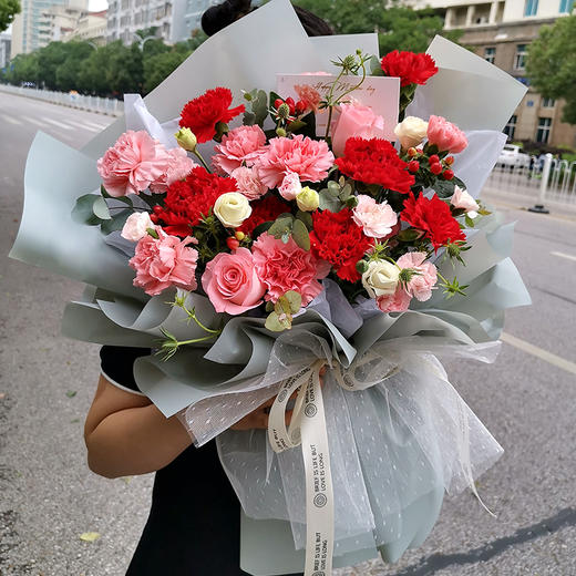 11朵康乃馨团购女神节-爱的礼物/健康祝福/青春永驻/浓郁的亲情感恩节母亲节教师节中秋节感恩节日祝福 商品图2