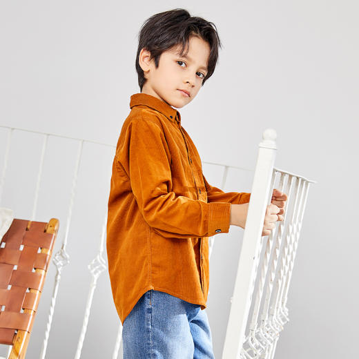 METTE男童装衬衫长袖帅气2020新款纯棉格子潮流时髦儿童男孩衬衣 商品图2