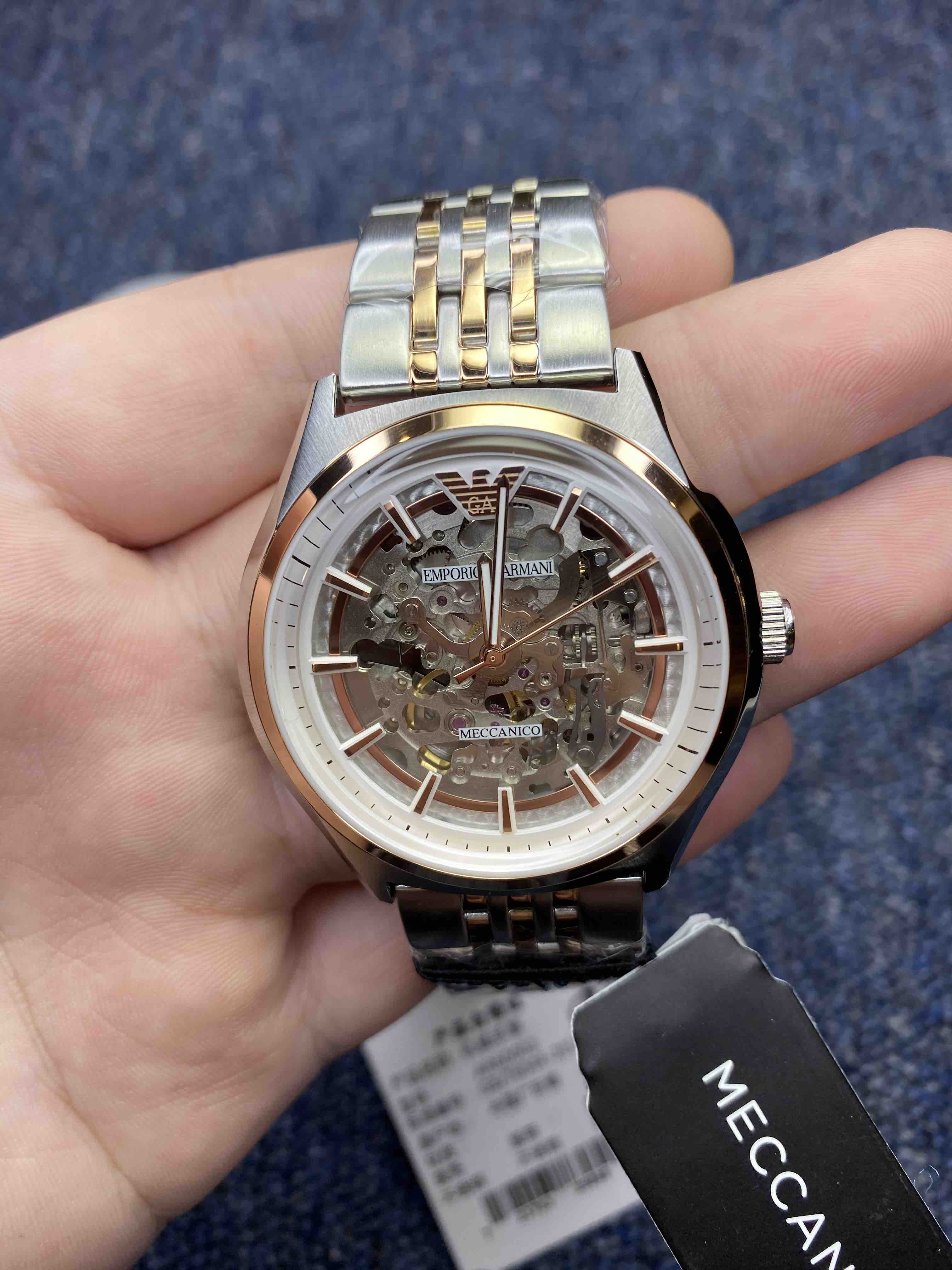 原单armani阿玛尼ar60002表壳316l精钢机芯原装进口全自动机械机芯