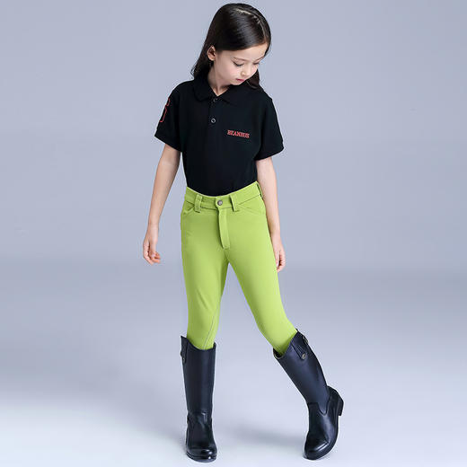 儿童马术长靴 骑马马术马靴骑马靴牛皮长靴骑马男女儿童 商品图2