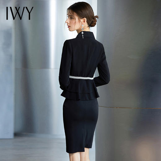 IWY/黑色长袖西装半裙套装CS936 商品图3