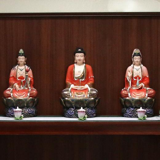 祥云西方三圣（极红）佛像 商品图1