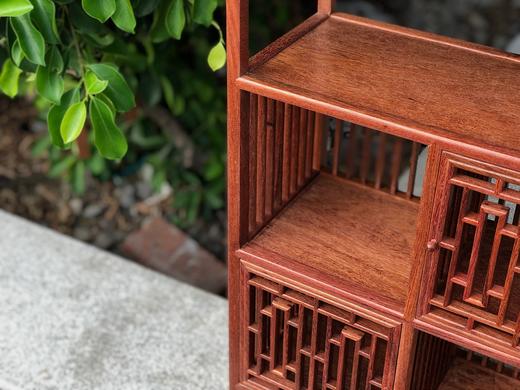 红桥红  家具严选  缅甸花梨（大果紫檀）  【68小博古架、茶水架】 商品图2