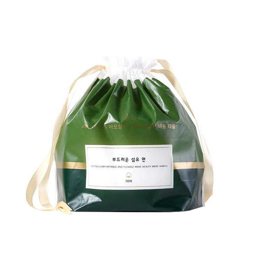 【尔木萄】韩国70片尔木萄绿森林加厚卷筒洗脸巾 商品图0