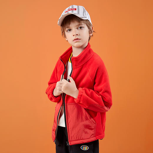 【年末清仓】龙之涵2021年新款秋冬休闲夹克摇粒绒上衣中大童亲子 商品图1