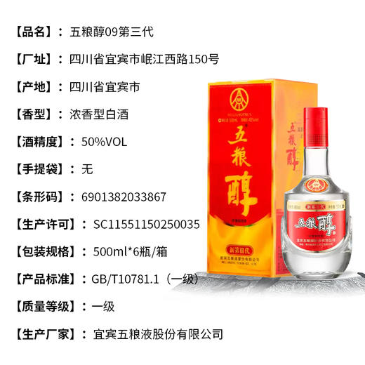 【五粮液总厂】五粮醇3D效果礼品盒 50度浓香型白酒 整箱6瓶*500ml包邮 商品图6