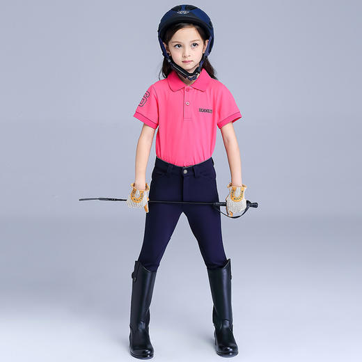 儿童马术长靴 骑马马术马靴骑马靴牛皮长靴骑马男女儿童 商品图1