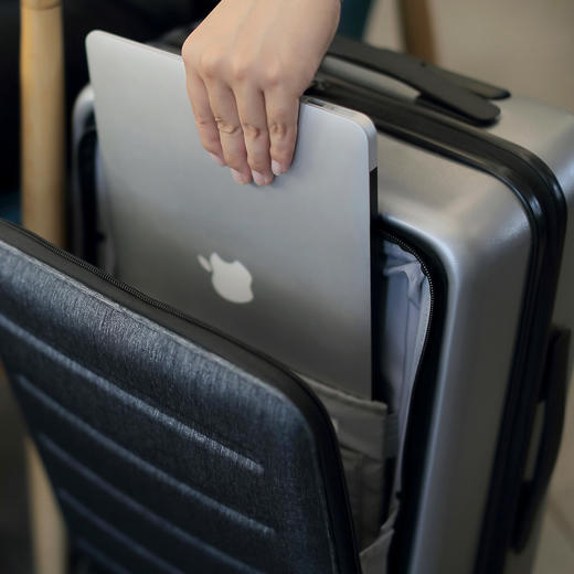 2020年新款商务出行拉杆箱前开盖口袋旅行箱BY-9385L 商品图0