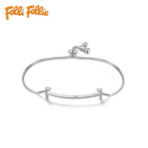 芙丽芙丽/FolliFollie欧美简约字符学生闺蜜微笑抽绳手链 商品图0