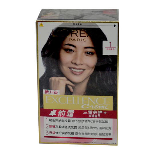 欧莱雅卓韵自然黑色染发霜1 商品图0