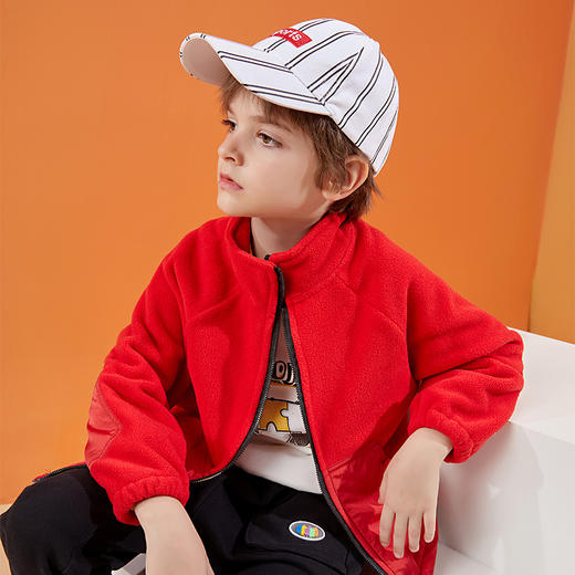 【年末清仓】龙之涵2021年新款秋冬休闲夹克摇粒绒上衣中大童亲子 商品图3