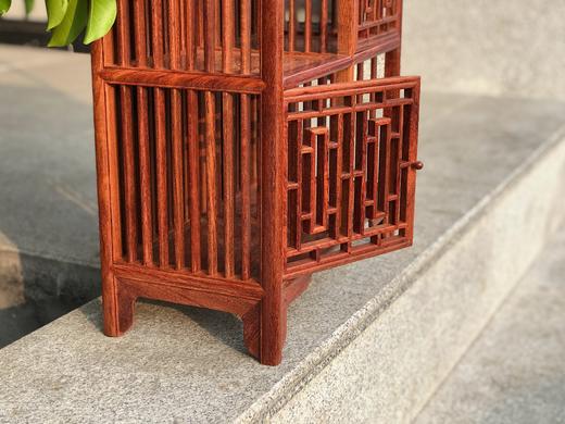 红桥红  家具严选  缅甸花梨（大果紫檀）  【68小博古架、茶水架】 商品图7
