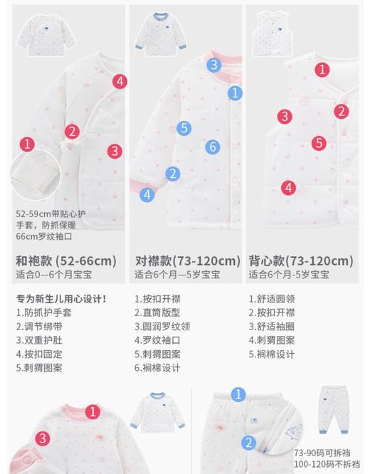 英氏宝宝夹棉秋裤套装婴儿保暖加厚10094159 10094166 商品图3