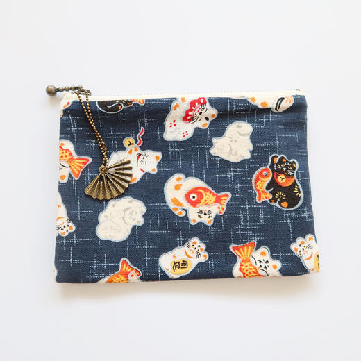 HUJI祤集Komon收纳包风の花陶俑小猫 商品图0