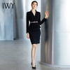 IWY/黑色长袖西装半裙套装CS936 商品缩略图0
