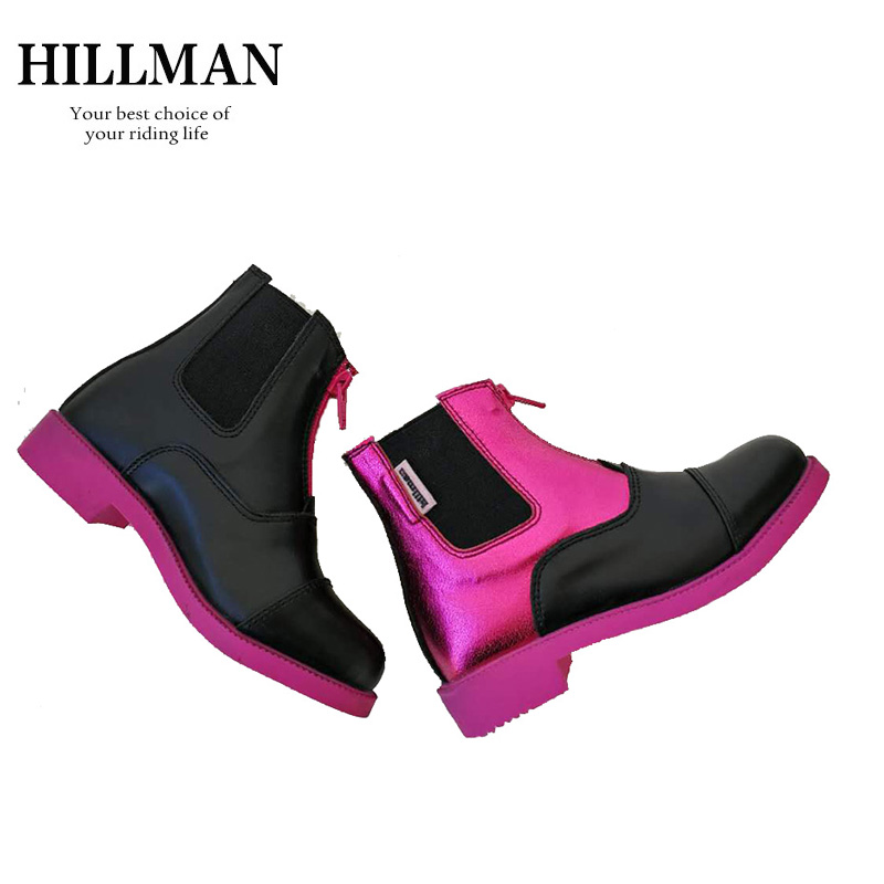 Hillman儿童马靴儿童马术短靴小孩骑马靴防滑马靴儿童马术马靴