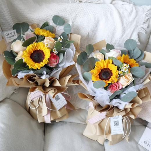 《馨爱》-向日葵精致小花束¦2020教师¦ 商品图1