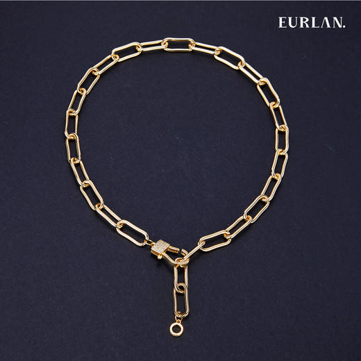 EURLAN.  闺蜜A系列 欧美时尚风粗链条项链 商品图1