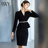 IWY/黑色长袖西装半裙套装CS936 商品缩略图4