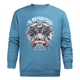 自由基地机车款圆领套头卫衣秋冬新款长袖潮流街头风 NMT-1211