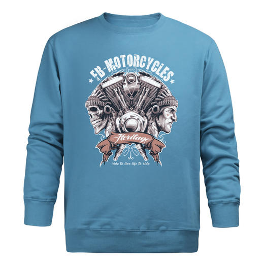 自由基地机车款圆领套头卫衣秋冬新款长袖潮流街头风 NMT-1211 商品图0