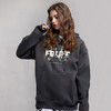 自由基地新款FBLIFE小雏菊越野车印花连帽卫衣抓绒情侣宽松套头衫 NMT-1201 商品缩略图1