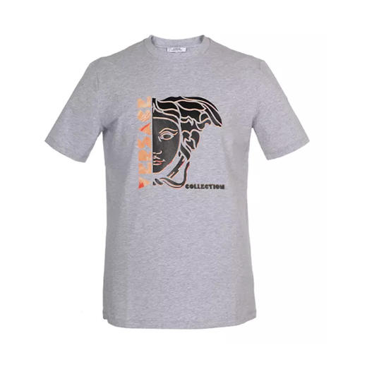 VERSACE COLLECTION 范思哲 男士棉质短袖T恤 灰色 V800862D VJ00601 V7653 商品图0