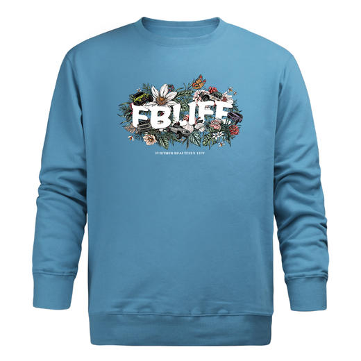 自由基地新款卫衣男潮流圆领套头长袖上衣雏菊越野车印花情况衫 NMT-1200 商品图2