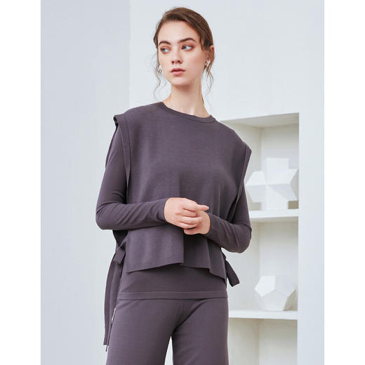 EITIE爱特爱时尚假两件打底针织衫上衣女6001701 商品图2