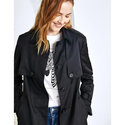 EITIE爱特爱女装秋款帅气英伦风中性经典百搭显瘦洋气风衣外套女6004715 商品图11