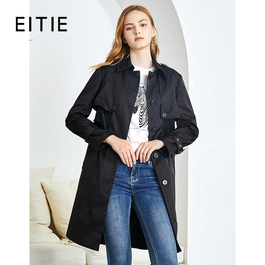 EITIE爱特爱女装秋款帅气英伦风中性经典百搭显瘦洋气风衣外套女6004715 商品图1