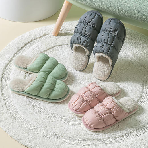 冬季云朵拖鞋家用秋冬季情侣室内毛毛鞋棉拖鞋 商品图7