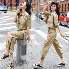 新款工装风套装