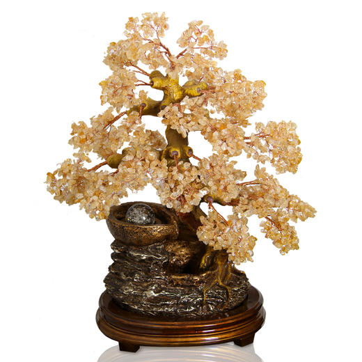 流水生财黄水晶树 水局 摇钱树 水晶树 商品图1