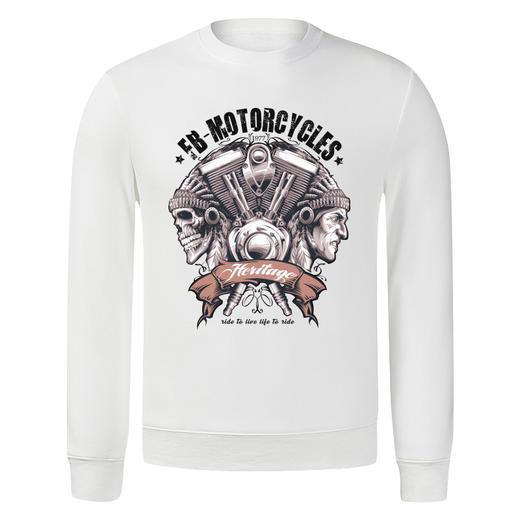 自由基地机车款圆领套头卫衣秋冬新款长袖潮流街头风 NMT-1211 商品图3