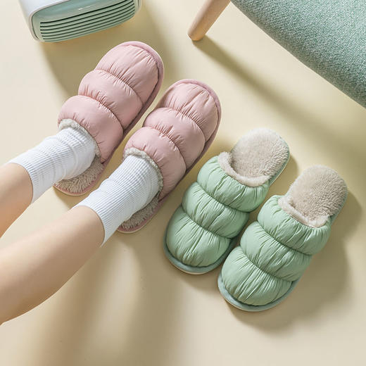 冬季云朵拖鞋家用秋冬季情侣室内毛毛鞋棉拖鞋 商品图2