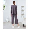 EITIE爱特爱女装宽松休闲裤女简约气质针织阔腿裤6001702 商品缩略图4