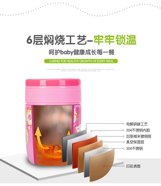 Nuby努比焖烧杯保温壶儿童宝宝保温杯不锈钢真空保温懒人饭锅简易便携焖粥 商品图2