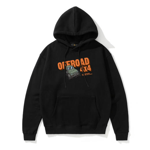 自由基地秋冬宽松越野抓绒套头卫衣时尚潮流连帽休闲运动卫衣韩版 NMT-1206 商品图5