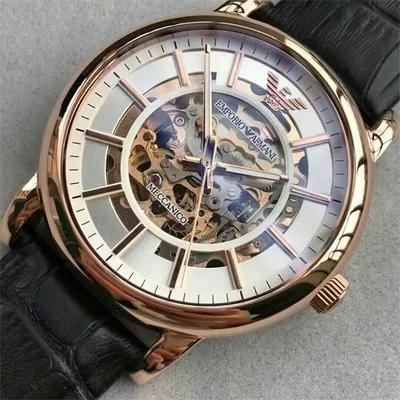 全国联保】阿玛尼手表男士armani棕色时尚休闲机械腕表防水ar1946