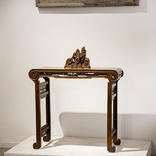 清代  红木独板书卷式琴几 商品图1