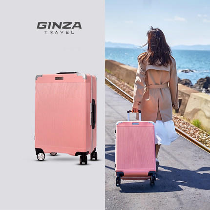 银座复古行李箱小清新铝框箱拉杆箱万向轮女登机旅行箱A-9011K 商品图3