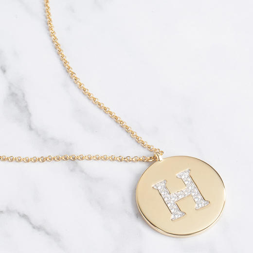 全球购轻奢apmmonaco女士金色字母项链ac3880oxyh