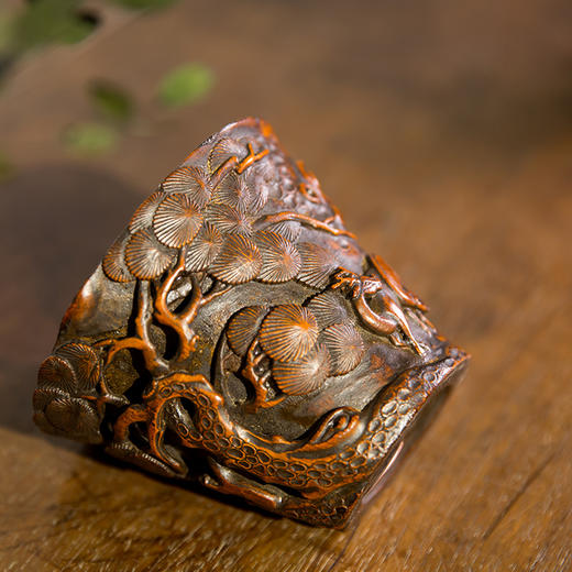 清代  竹雕鹿纹杯 商品图1